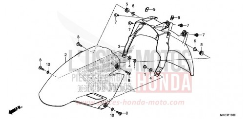 FRONT FENDER GL1800J de 2018